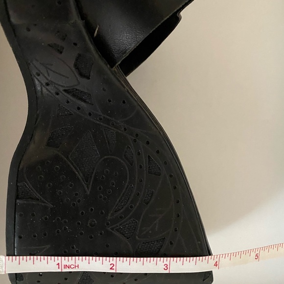 Via Spiga Black Leather Wedge Platform - Picture 7 of 7